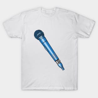 Microphone (Green-Blue Colorway) Analog / Music T-Shirt